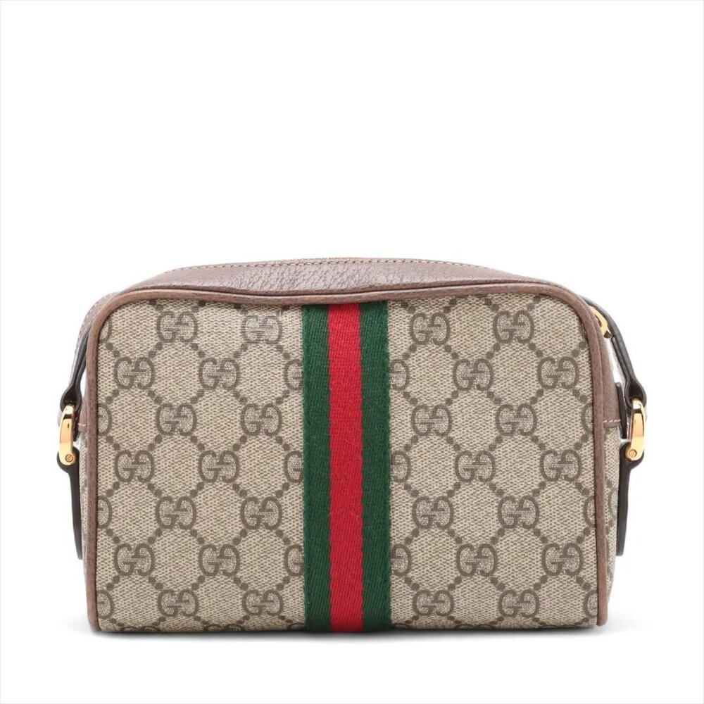 ๐ Gucci GG Supreme Ophidia Shoulder Bag Beige 517350 - Picture 2 of 10